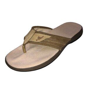 Everest Mens 13 M Sand Brown Comfort Flip Flops Faux Sherpa Thong Sandals EUC